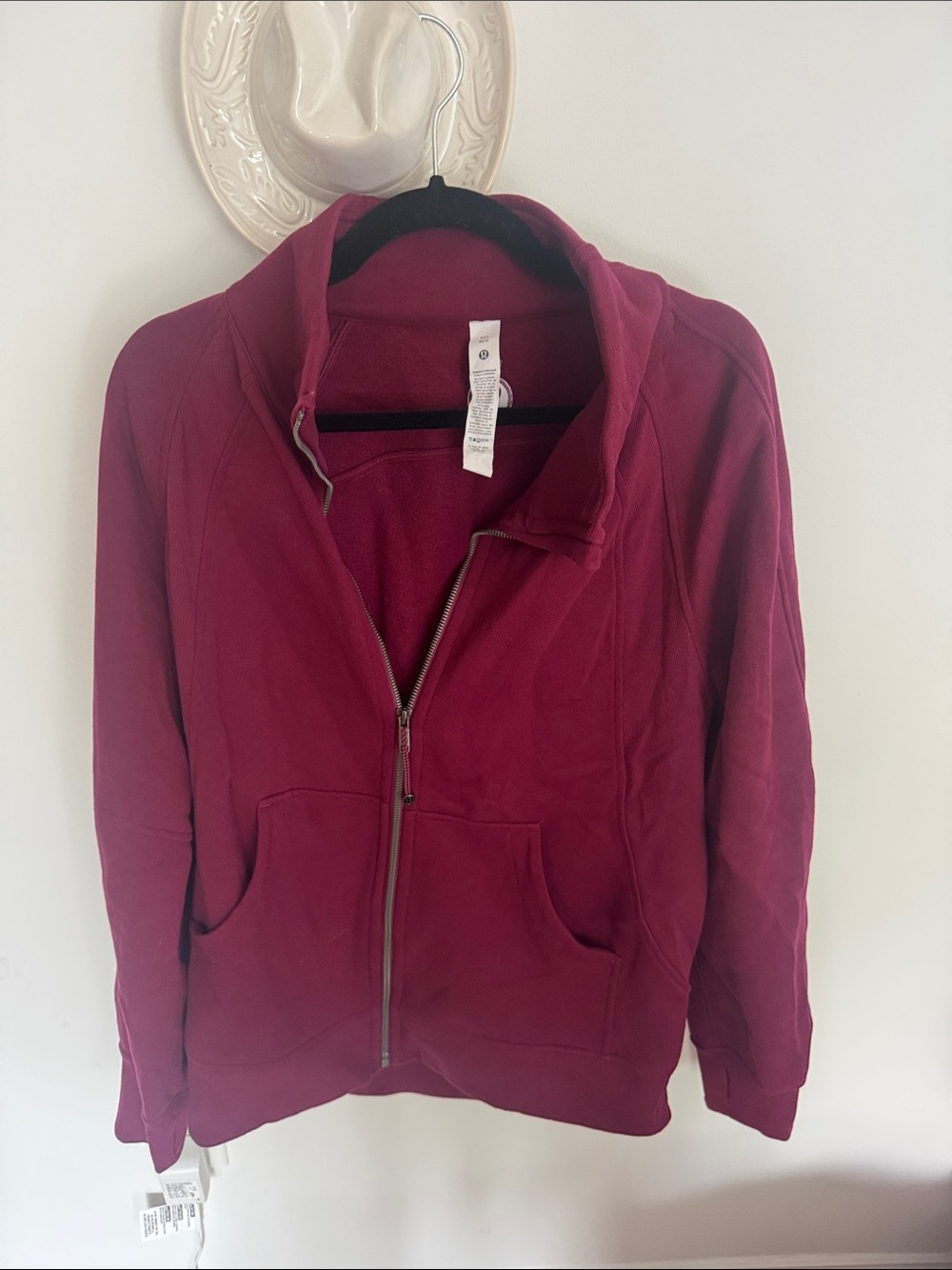 lululemon athletica Women's Zip Front Bomber Jacket - Burgundy